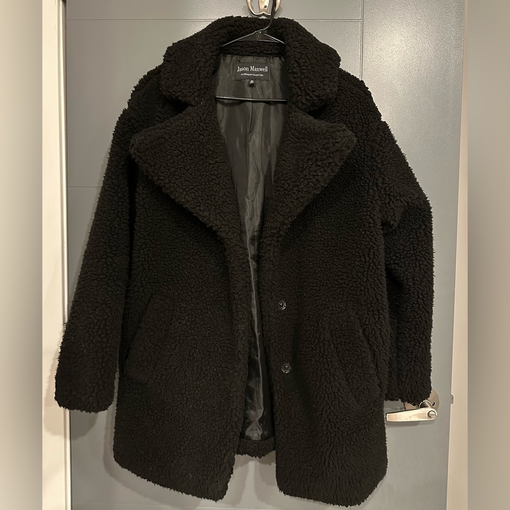Jason Maxwell Black Teddy Jacket Small